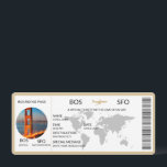 Boarding Pass Scratch Surprise Holiday/Trip Reveal Einladung<br><div class="desc">Boarding Pass Scratch Überraschung Urlaub/Reise Einladung</div>