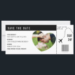 Boarding Pass Ticket Foto Personalisiert Custom Save The Date<br><div class="desc">Boarding Pass Ticket Foto Personalisiert Custom</div>