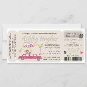 Boarding Pass Überraschen Zielort Geburtstag