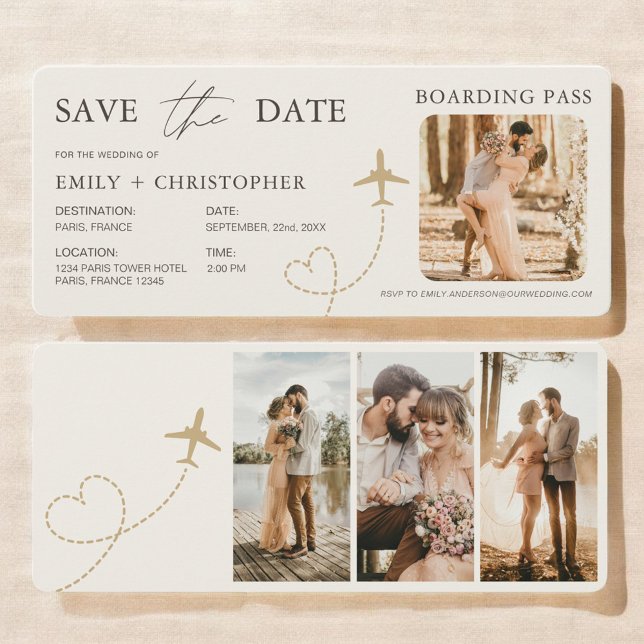 Boarding Pass Wedding Plane Ticket (Von Creator hochgeladen)