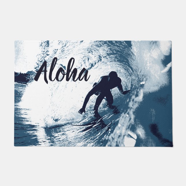 Boarding Trybe Rohr, hawaiischer Surfer Aloha Fußmatte (Vorderseite)