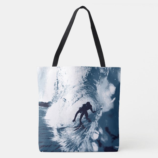 Boarding Trybe Tube, Hawaiian Surfer Beach Bag Tasche (Vorderseite)