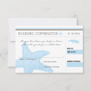 Boarding ÜBERGEHT UAWG TO ST. HAUPTSÄCHLICH RSVP Karte