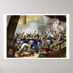 Boarding und das amerikanische Schiff "Chesapeake" Poster