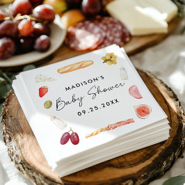 Boards and Bottles Charcuterie Baby Shower Serviette