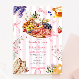 Boards & Bows Floral Charcuterie-Brautparty Einladung