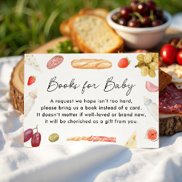 Boards und Flaschen Charcuterie Bücher für Baby Begleitkarte