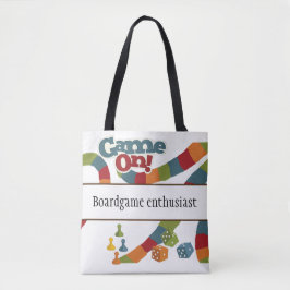 Boardspielbegeisterte, Spielabend, farbenfroh Tasche