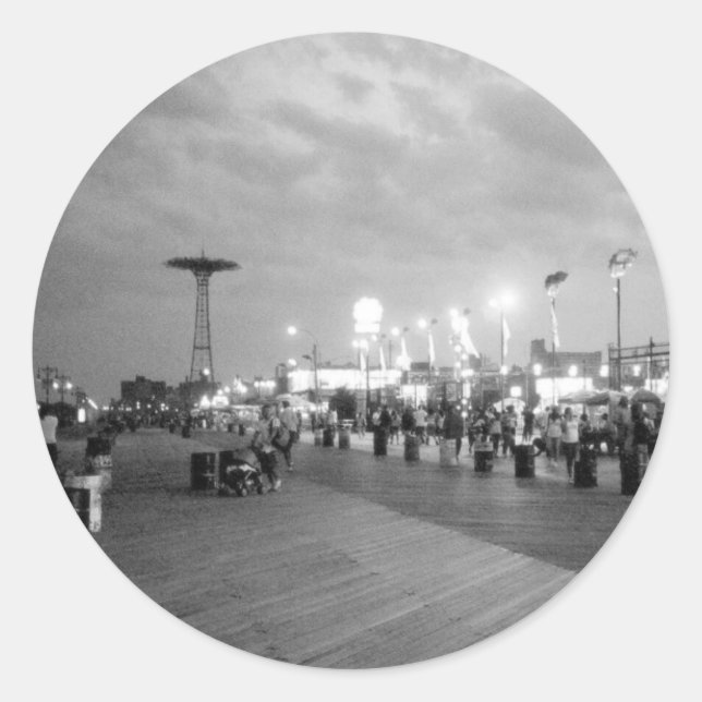 'Boardwalk at Night' Stickers (Vorderseite)