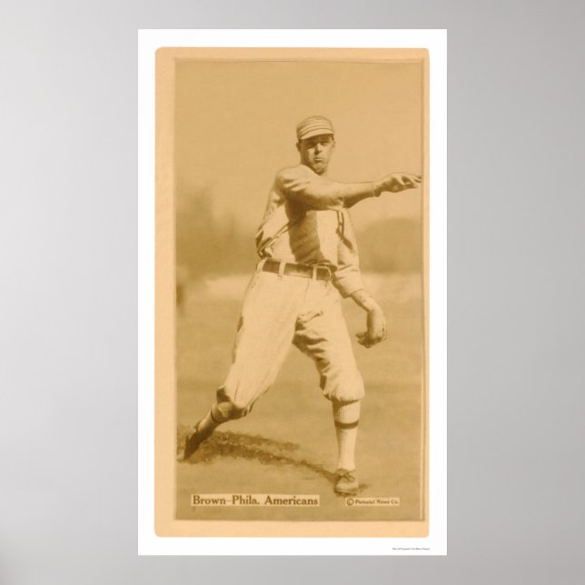 Boardwalk Brown Athletics Baseball 1914 Poster (Vorne)
