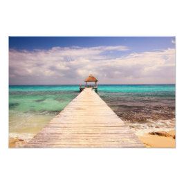 Boardwalk Dock in die Karibik Fotodruck