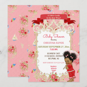 Boardwalk Victoriana Strand Sommer Baby-Party Einladung