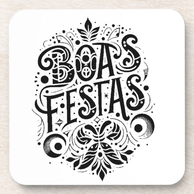 Boas Festas Getränkeuntersetzer (Vorderseite)
