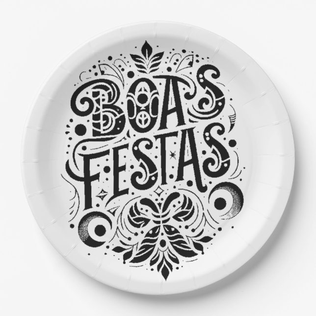 Boas Festas Pappteller (Vorderseite)
