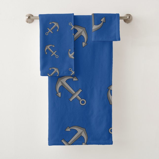 Boat Anchor Cartoon Badhandtuch Set (Insitu)