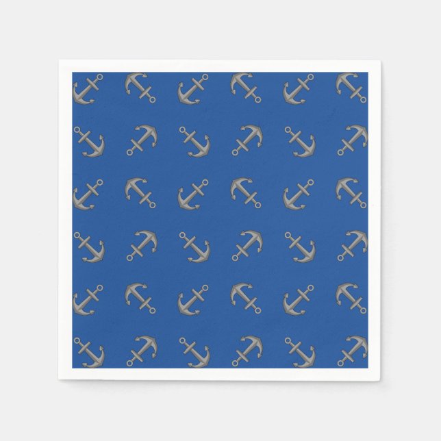 Boat Anchor Cartoon Serviette (Vorderseite)
