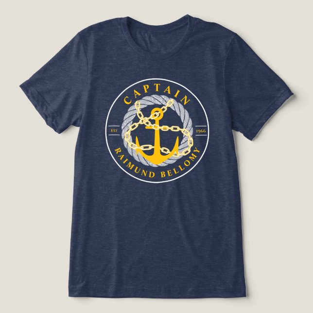 Boat Anchor Tri-Blend Shirt (Design Vorderseite)