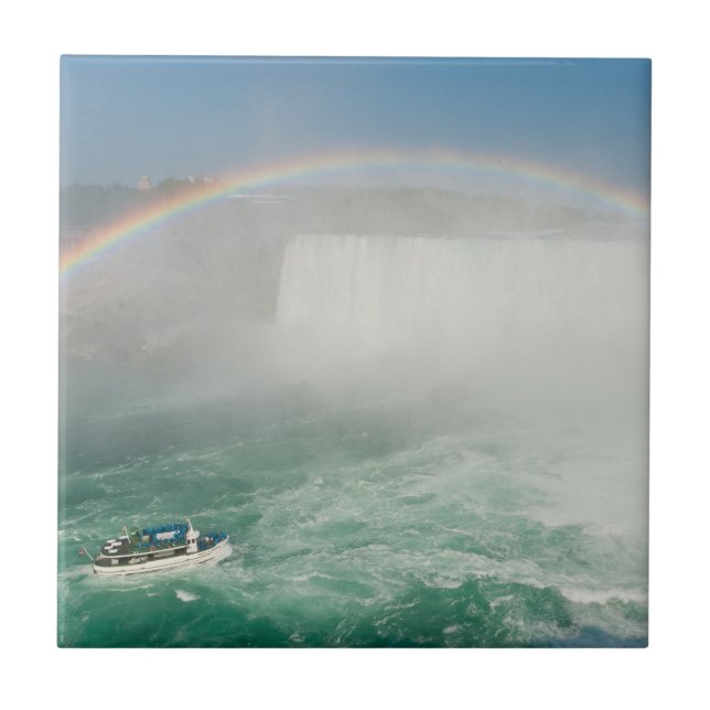 Boat and Horseshoe Falls from Niagara Falls Fliese (Vorderseite)