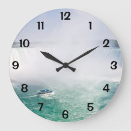 Boat and Horseshoe Falls from Niagara Falls Große Wanduhr