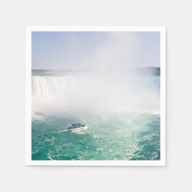 Boat and Horseshoe Falls from Niagara Falls Serviette (Vorderseite)