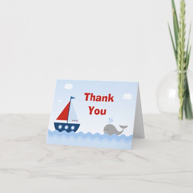 Boat Baby Showroom Dankeschön Card Dankeskarte (Vorderseite)