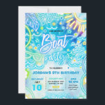 Boat Birthday Party Party am See Gefärbte Krawatte Einladung<br><div class="desc">Boat Birthday Party Party Am See Gefärbte Krawatte Einladung Alle Designs sind © PIXEL PERFECTION PARTY LTD</div>