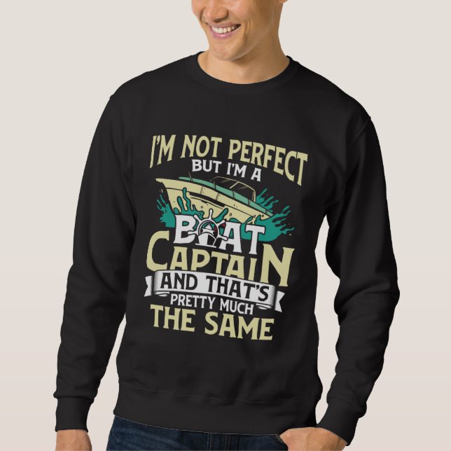 Boat Captain Yacht Boating Accessories for Men Sweatshirt (Vorderseite)