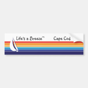 Boat Color Square_Life ist ein Breeze™_Cape Cod Autoaufkleber