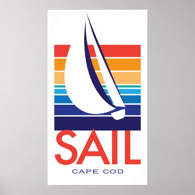 Boat Color Square_SAIL Cape Cod poster (Vorne)