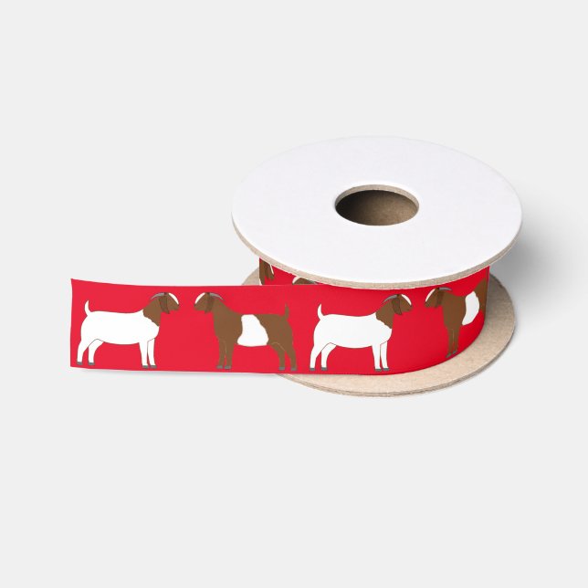 Boat Goat Farm Red Satinband (Spule)