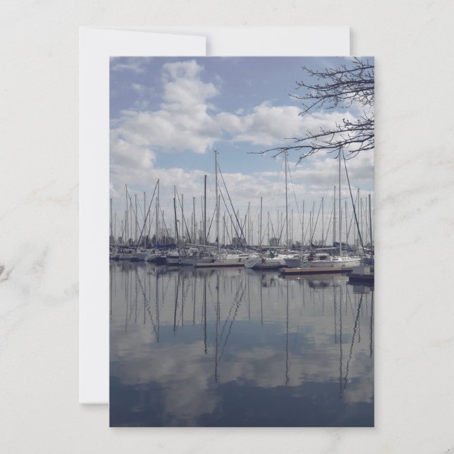 Boat Marina Kanada Postcard Feiertagskarte (Vorderseite)