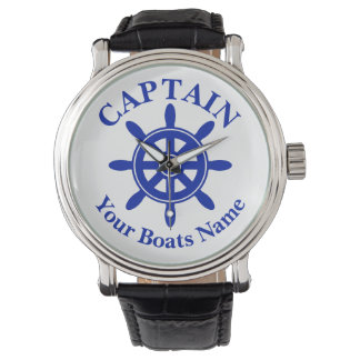 Boat name nautical ships wheel armbanduhr