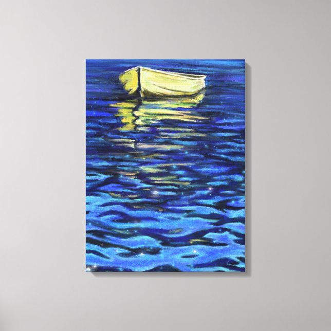 Boat on Sea Canvas Print - Malerei Leinwanddruck (Vorderseite)