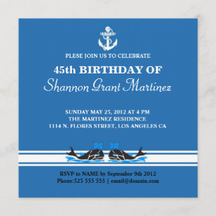 Boat Party Anniversaire Invitation