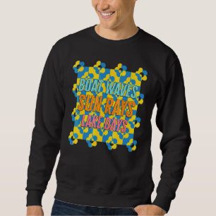 Boat Waves Sun Rays Lake Day Sweatshirt