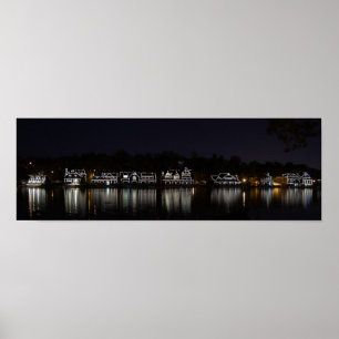 Boathouse-Reihe bis zum Nacht… Philadelphia, PA Poster