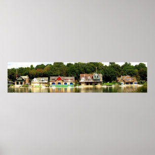 Boathouse-Reihen-Panorama-Plakat Poster