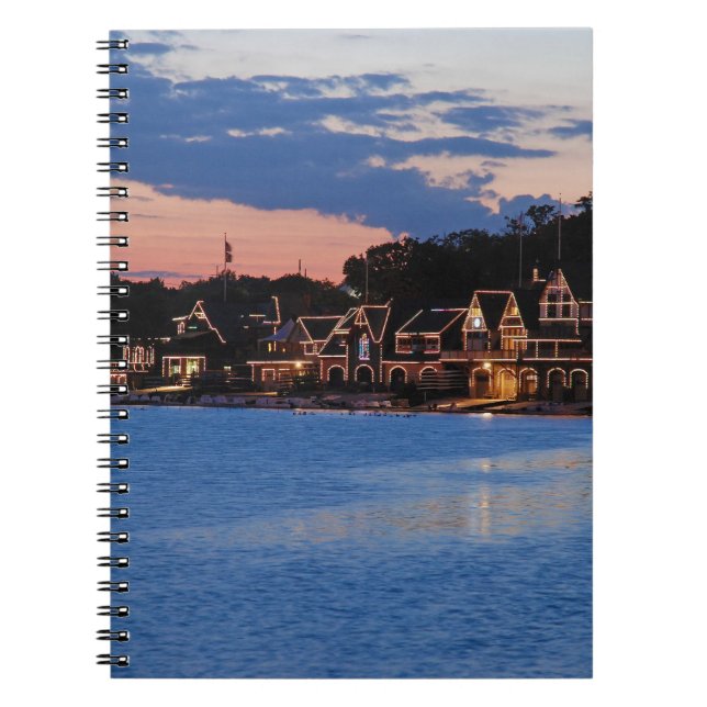 Boathouse Row dusk Notizblock (Vorderseite)