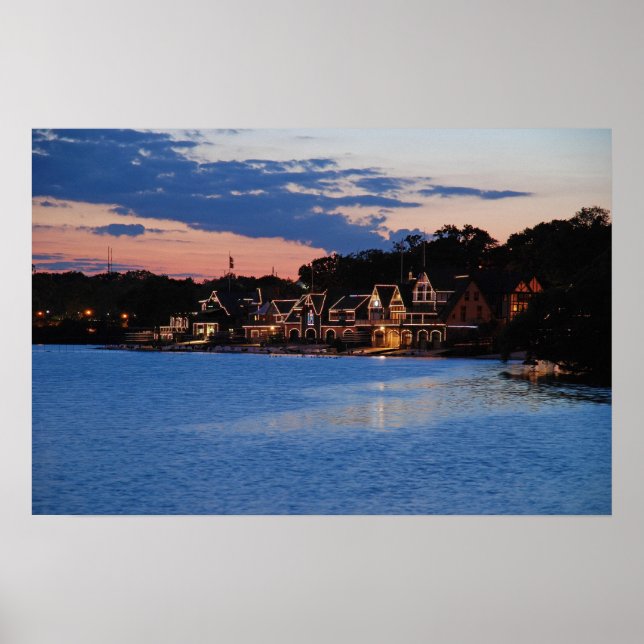 Boathouse Row dusk Poster (Vorne)