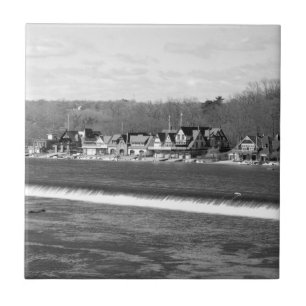 Boathouse Row winter b/w Fliese