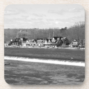 Boathouse Row winter b/w Untersetzer