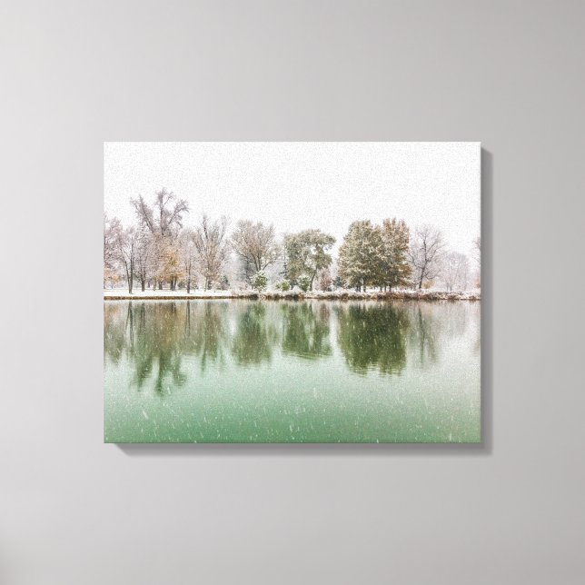 Boathouse, Waldpark Leinwanddruck (Vorderseite)