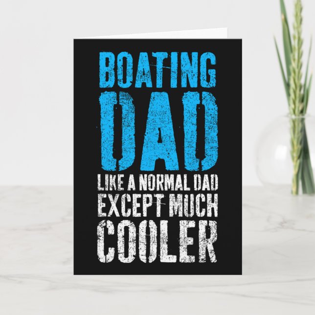 Boating Captain Boat Dad Vater-Tag  Karte (Vorderseite)