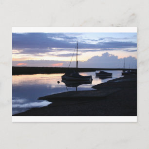 Boats Blakeney at dusk Postkarte