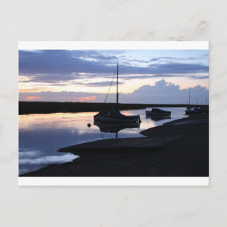 Boats Blakeney at dusk Postkarte