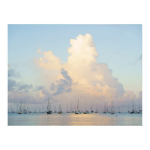 Boats in a bay, Saint-Anee, Martinique dreamy