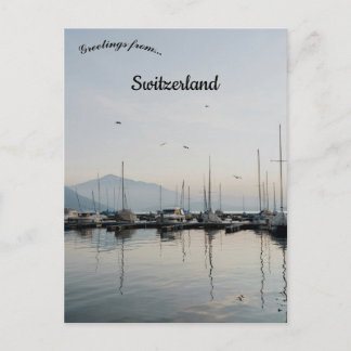 Boats in Zug Switzerland Postkarte