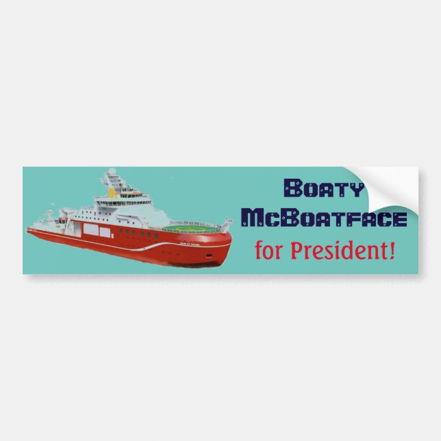 Boaty McBoatface für Präsidenten! Autoaufkleber (Vorne)