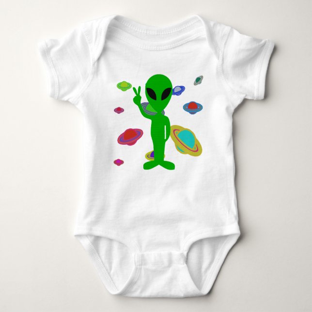 Bob Alien Baby Strampler (Vorderseite)