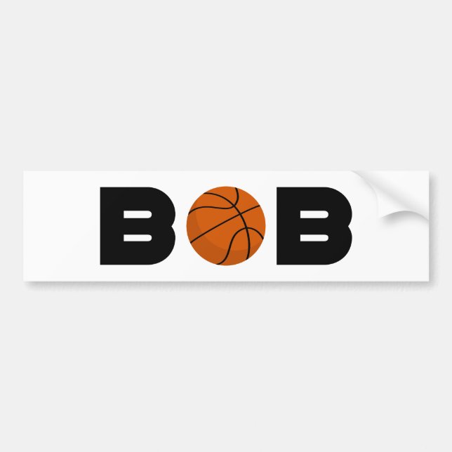 Bob Basketball Autoaufkleber (Vorne)